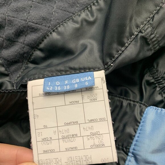 Post Card Ski Jacket Women's Size 6 Blue and silver Full Zip Puffer - Picture 14 of 16